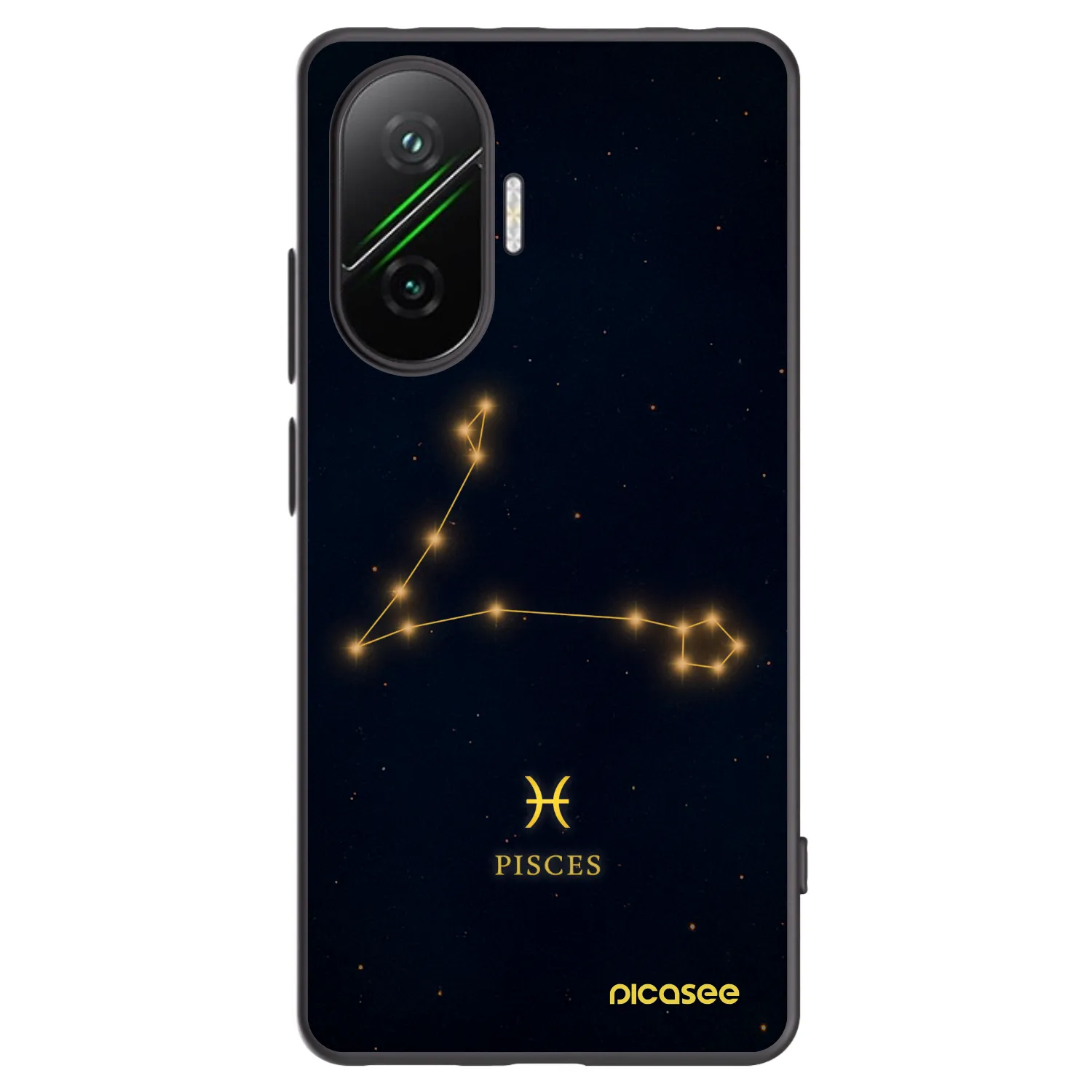 Picasee silikonowe czarne etui na Xiaomi Poco F7 Pro 5G - PISCES