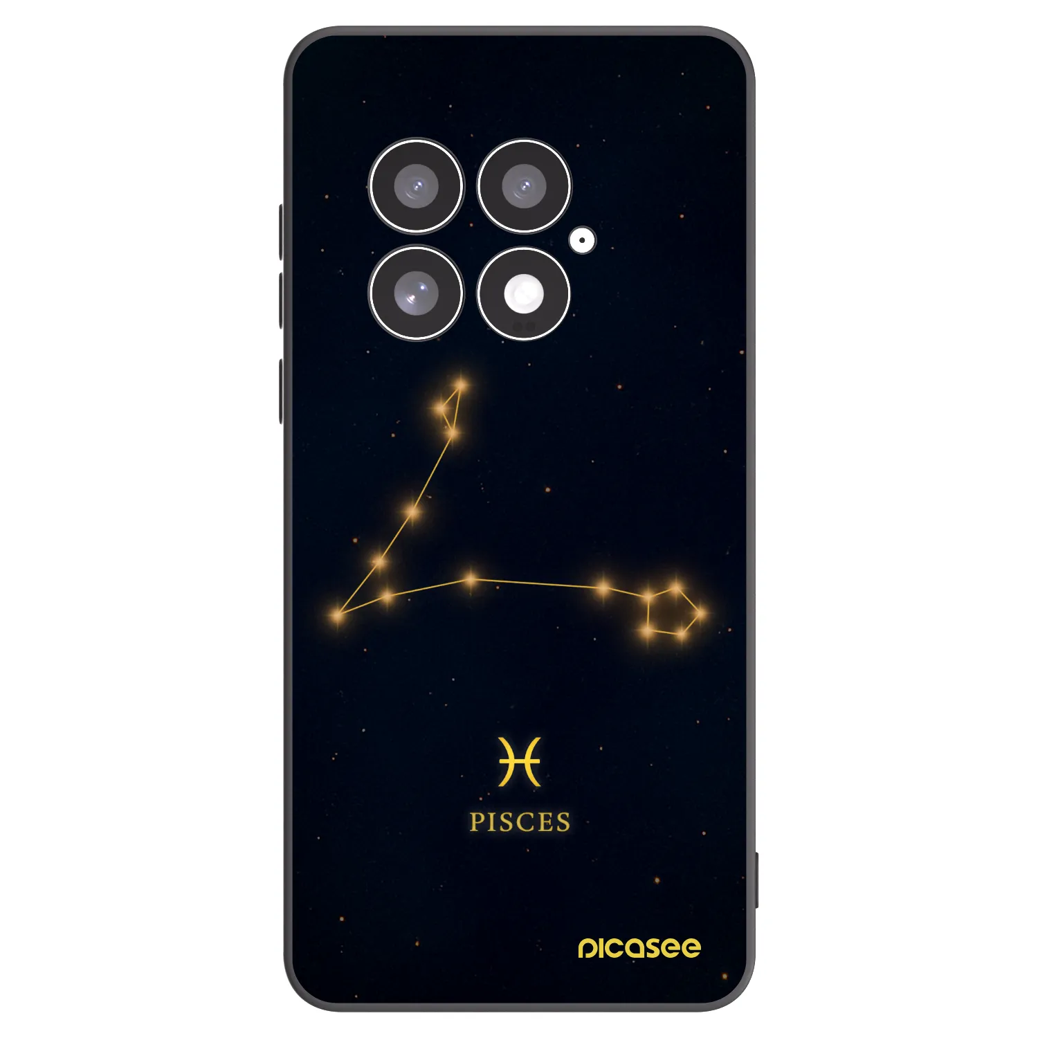 Picasee silikonowe czarne etui na OnePlus 13 5G - PISCES