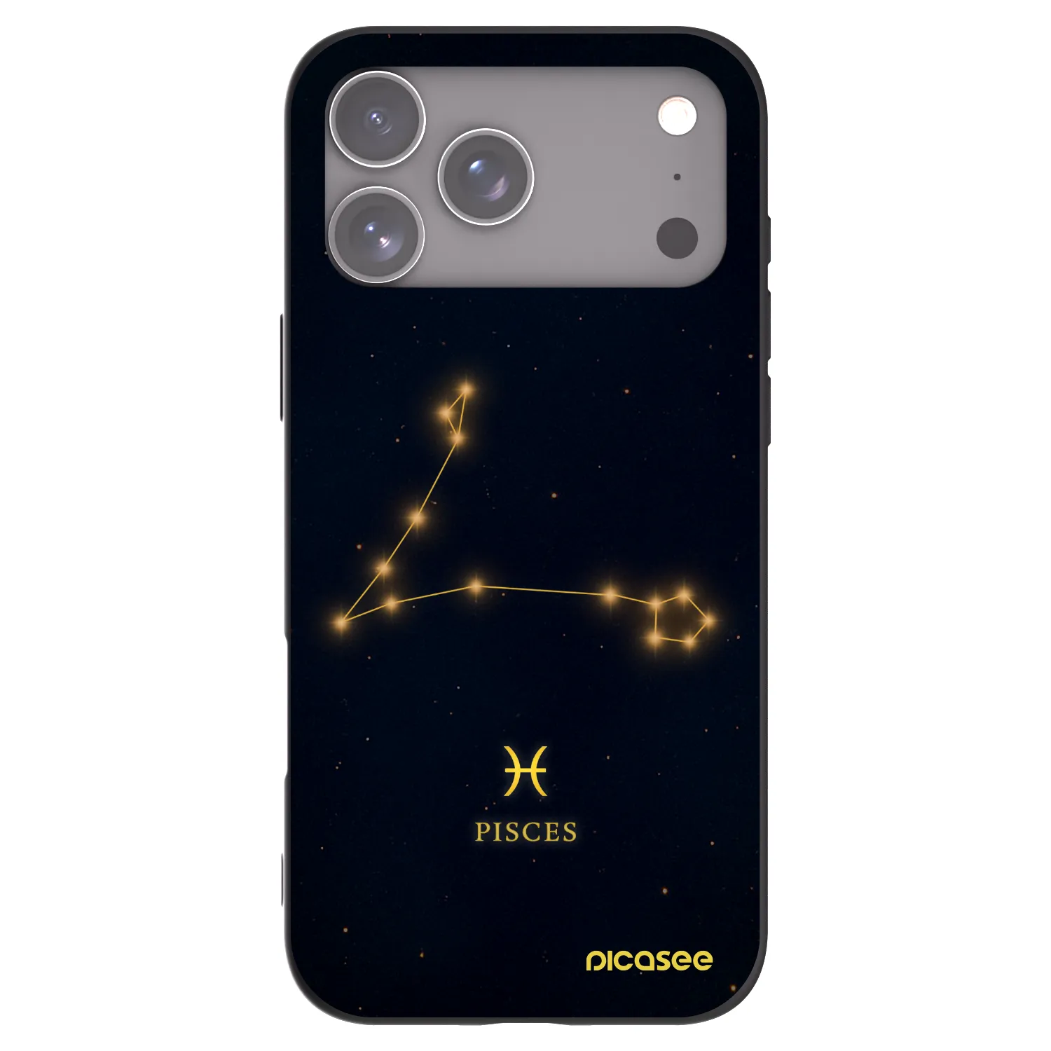 Picasee silikonowe czarne etui na Apple iPhone 17 Pro Max - PISCES