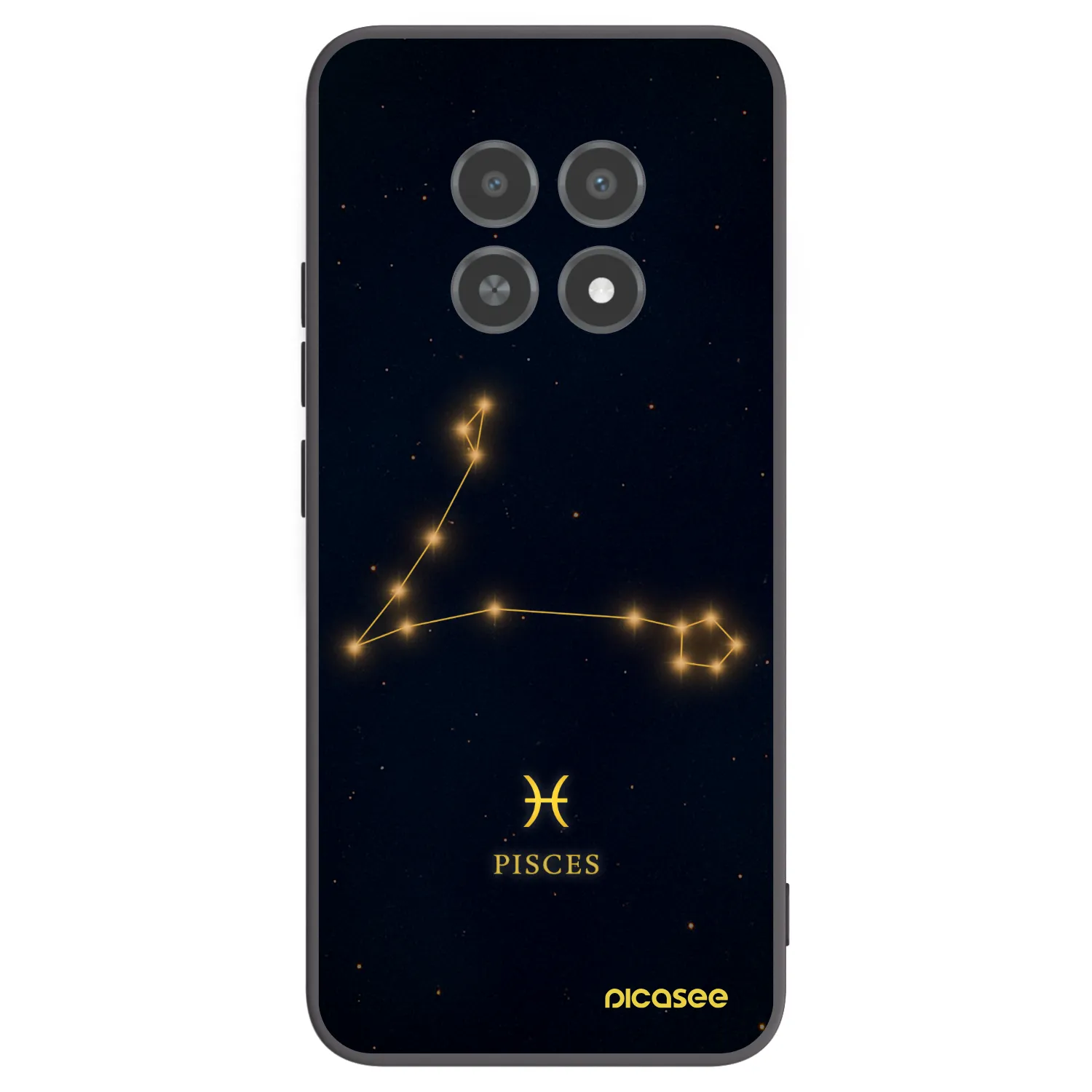 Picasee silikonowe czarne etui na Realme 12X - PISCES