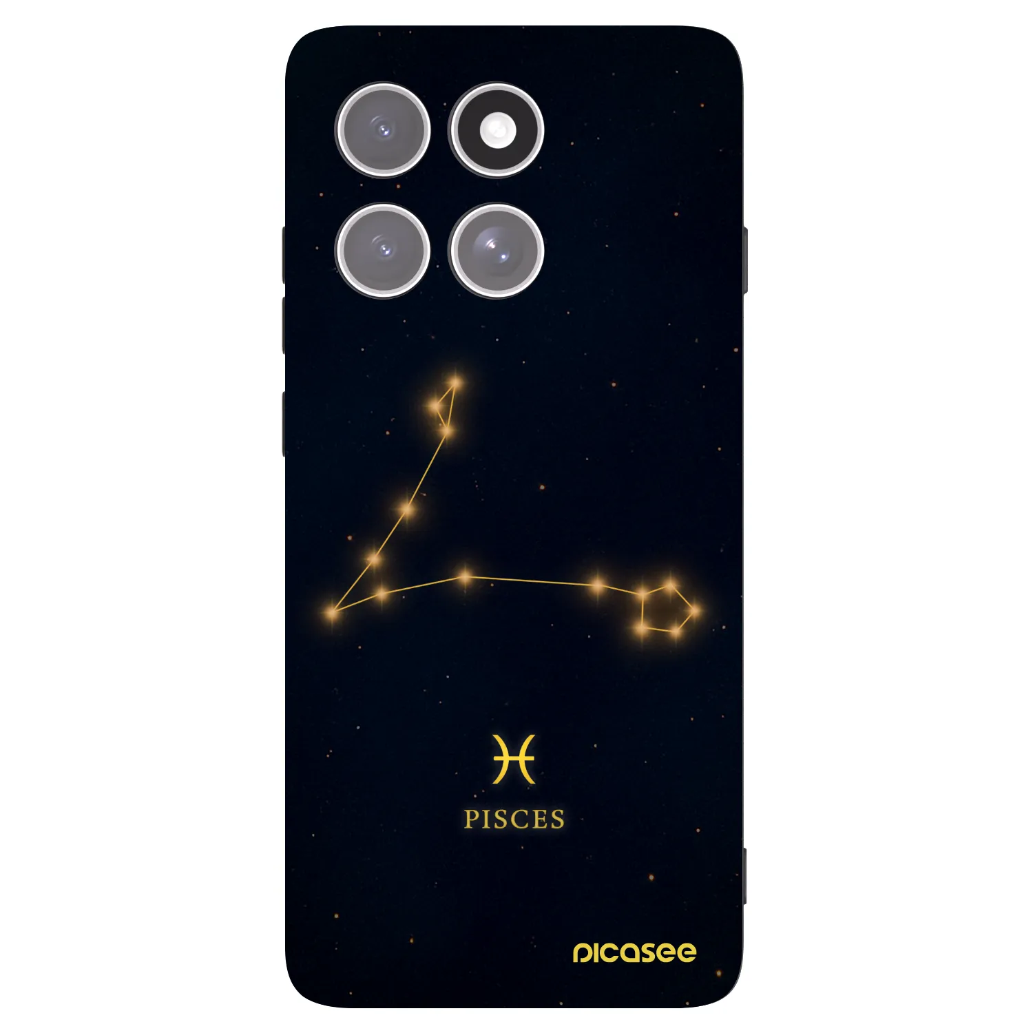 Picasee silikonowe czarne etui na Motorola Edge 60 Pro - PISCES