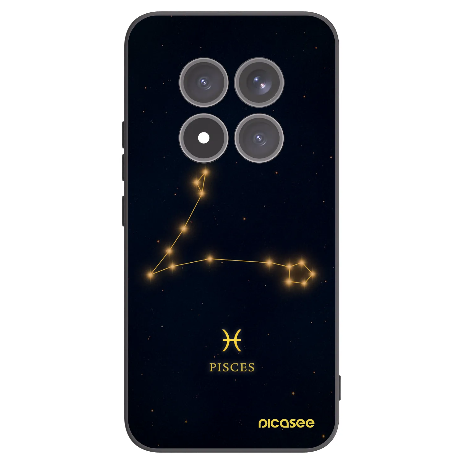 Picasee silikonowe czarne etui na Xiaomi Redmi Note 15 Pro+ - PISCES