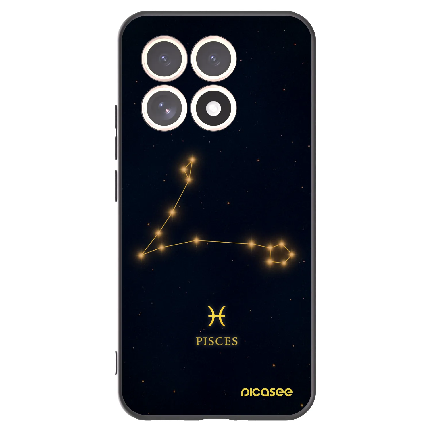 Picasee silikonowe czarne etui na Xiaomi 15T - PISCES