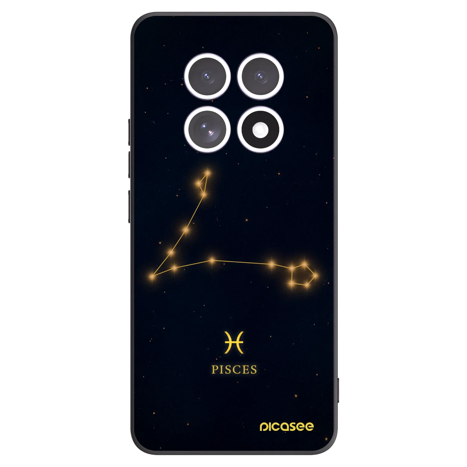 Picasee silikonowe czarne etui na Xiaomi Redmi Note 15 4G - PISCES
