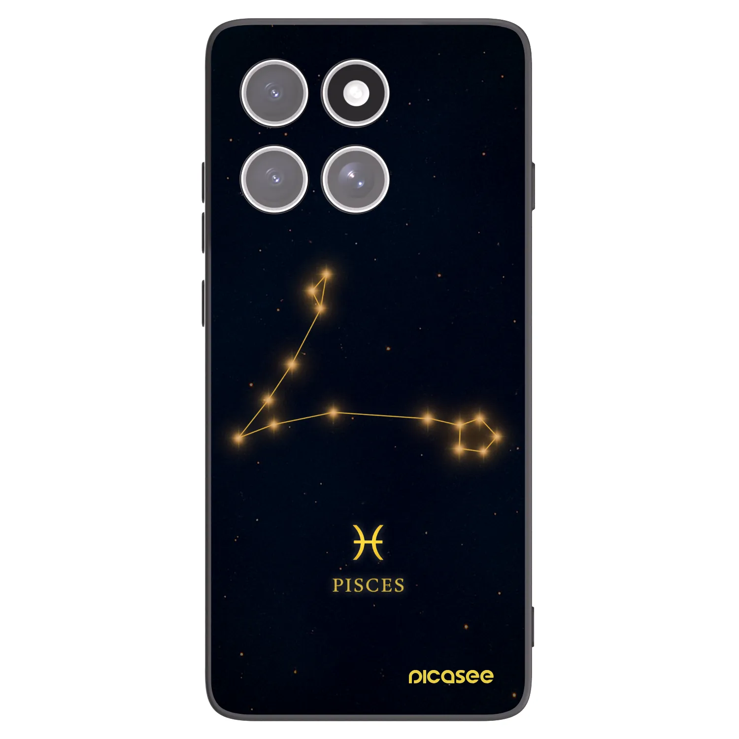 Picasee silikonowe czarne etui na Motorola Edge 60 Fusion - PISCES
