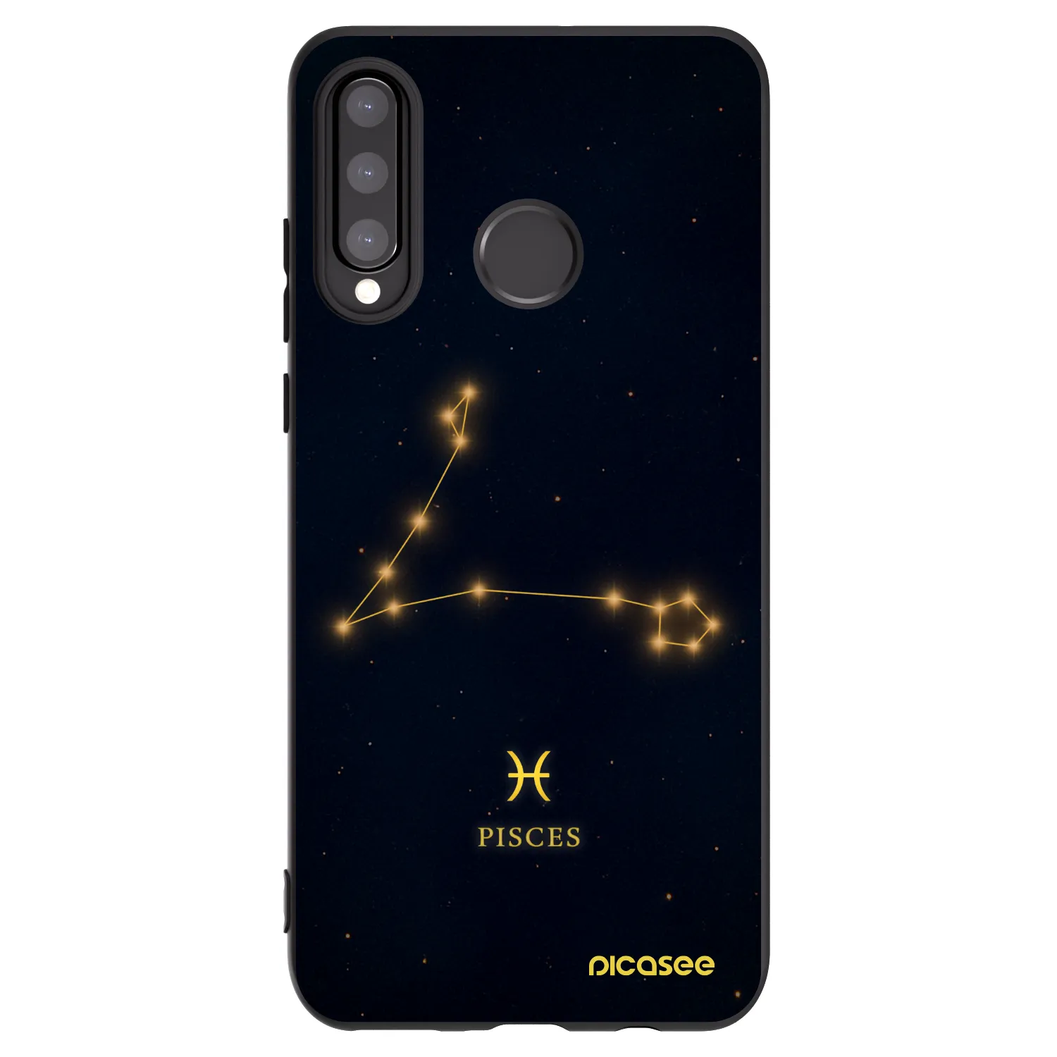 Picasee silikonowe czarne etui na Huawei P30 Lite - PISCES