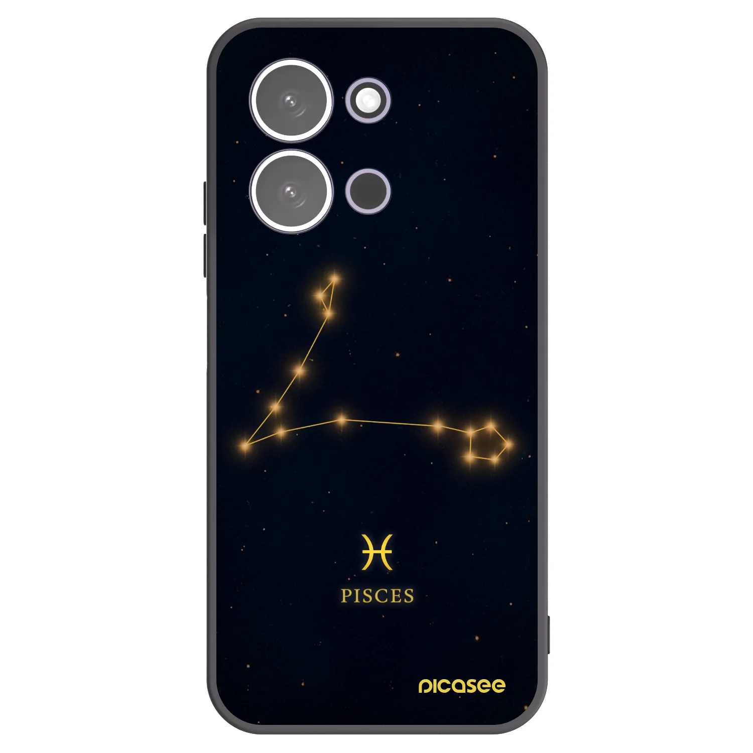 Picasee silikonowe czarne etui na Xiaomi Redmi 15C 5G - PISCES