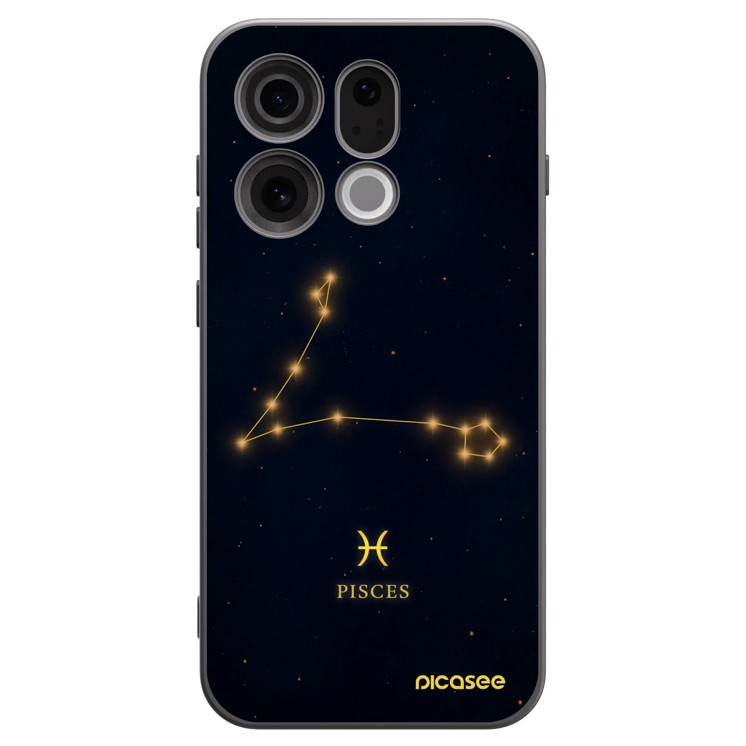 Picasee silikonowe czarne etui na OPPO Find X9 - PISCES