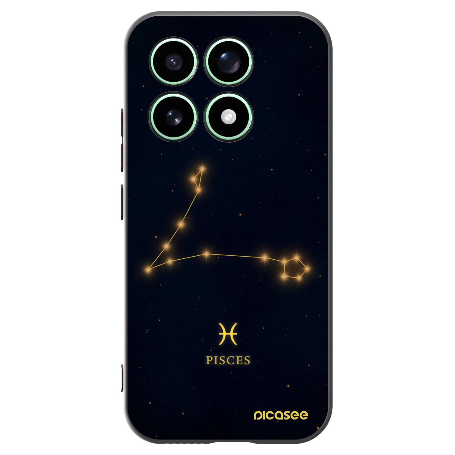 Picasee silikonowe czarne etui na Xiaomi 17 - PISCES