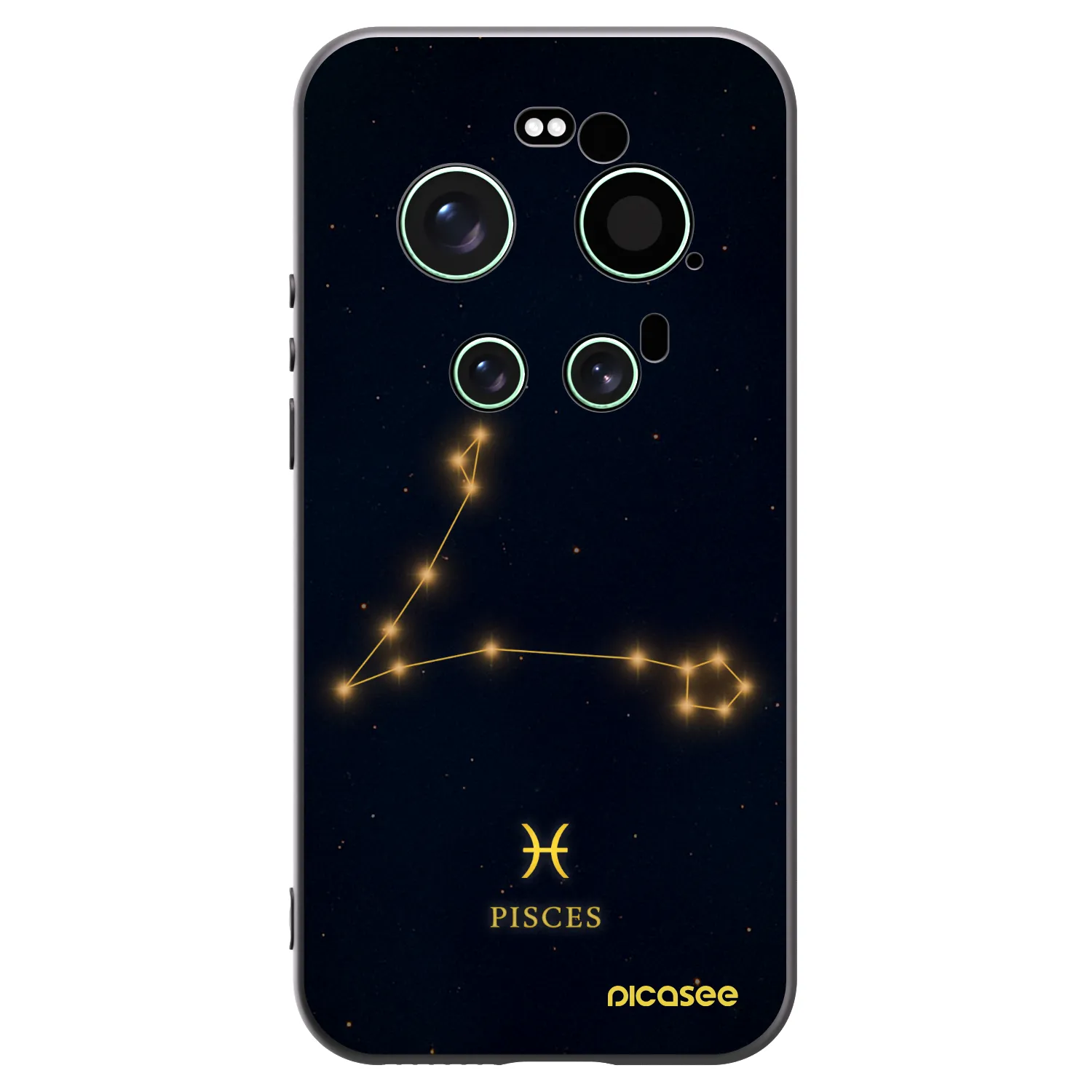 Picasee silikonowe czarne etui na Xiaomi 17 Ultra - PISCES