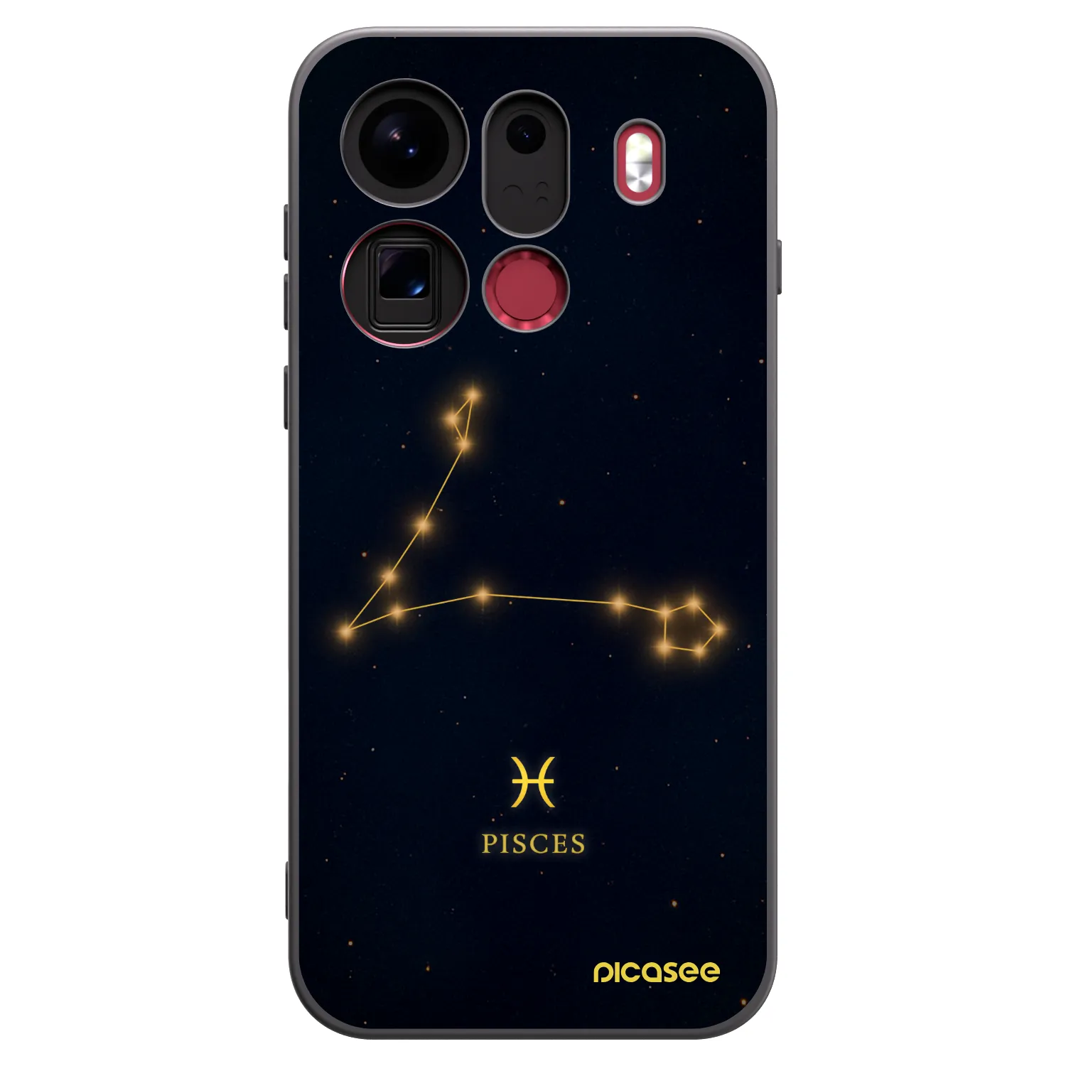 Picasee silikonowe czarne etui na OPPO Find X9 Pro - PISCES