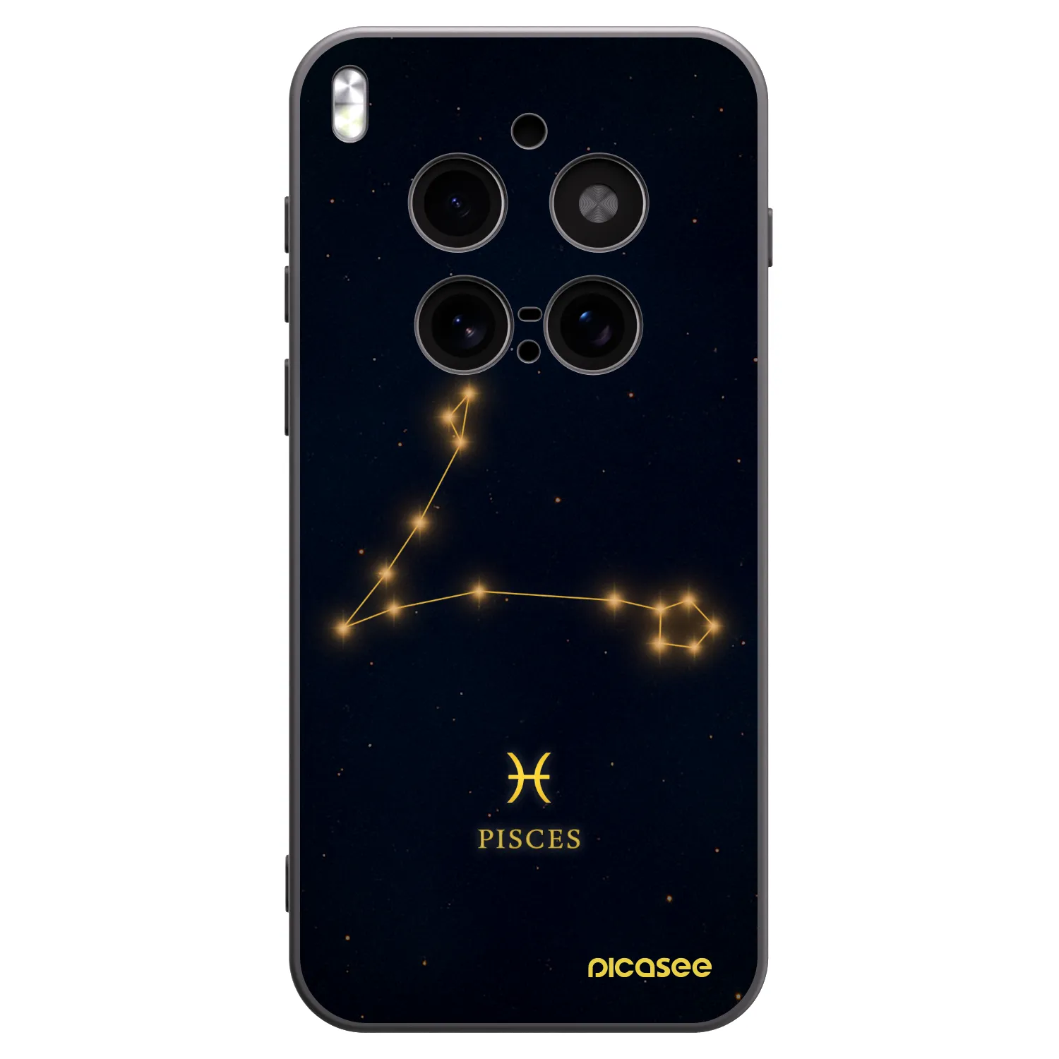 Picasee silikonowe czarne etui na Vivo X300 Pro - PISCES