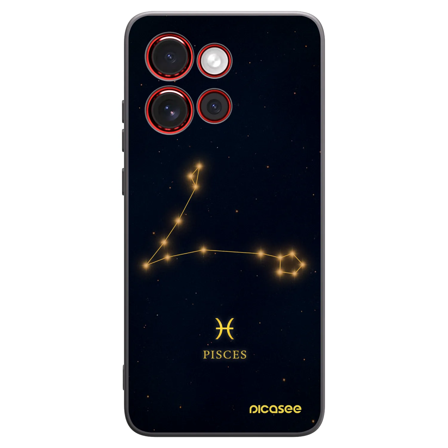 Picasee silikonowe czarne etui na Motorola Edge 60 Neo 5G - PISCES