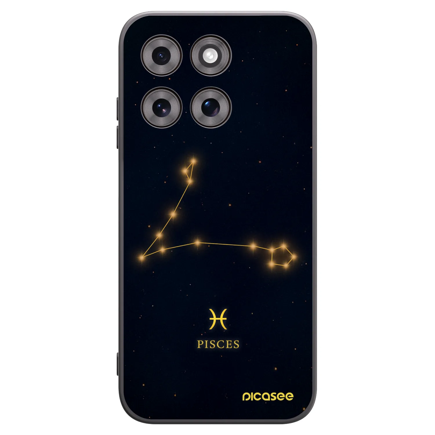 Picasee silikonowe czarne etui na Motorola Moto G77 - PISCES