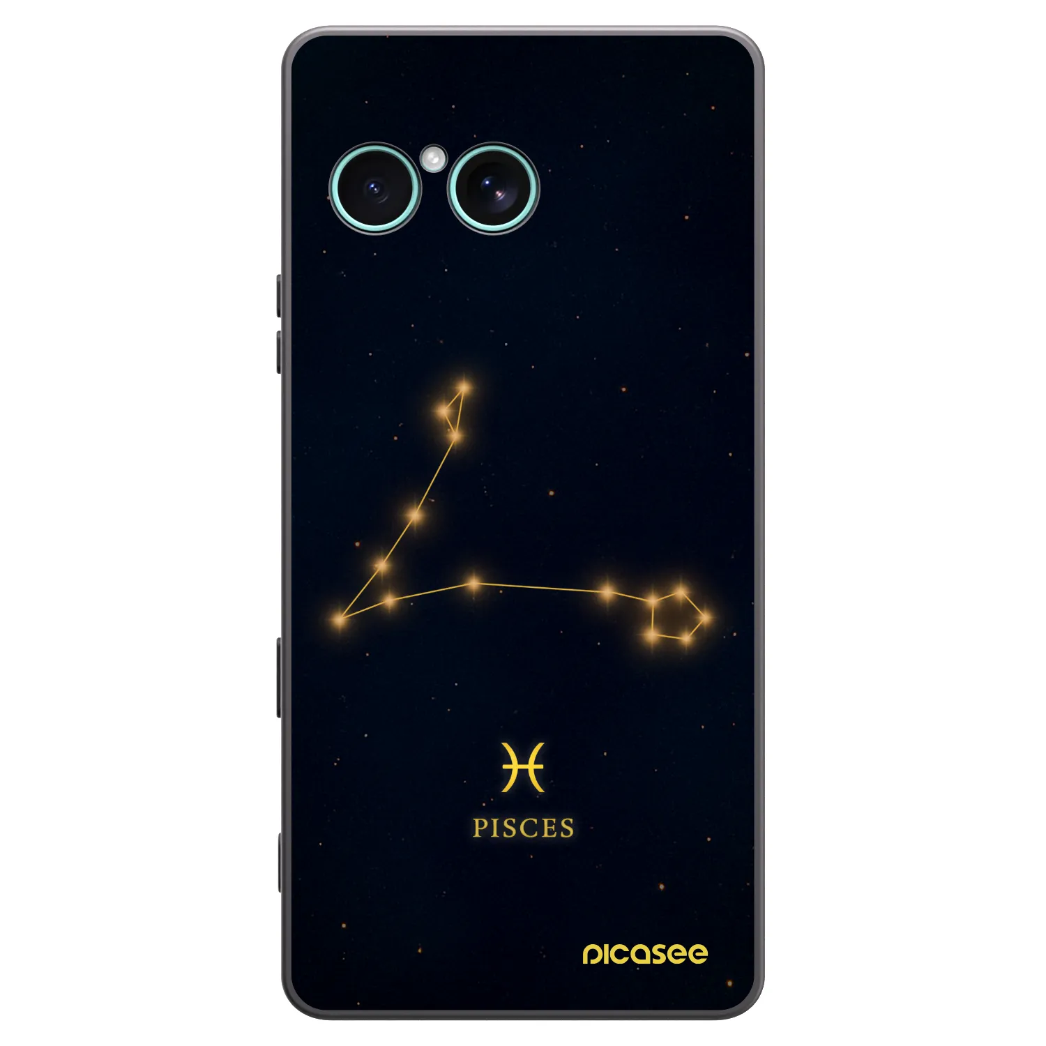 Picasee silikonowe czarne etui na Sony Xperia 10 VII - PISCES