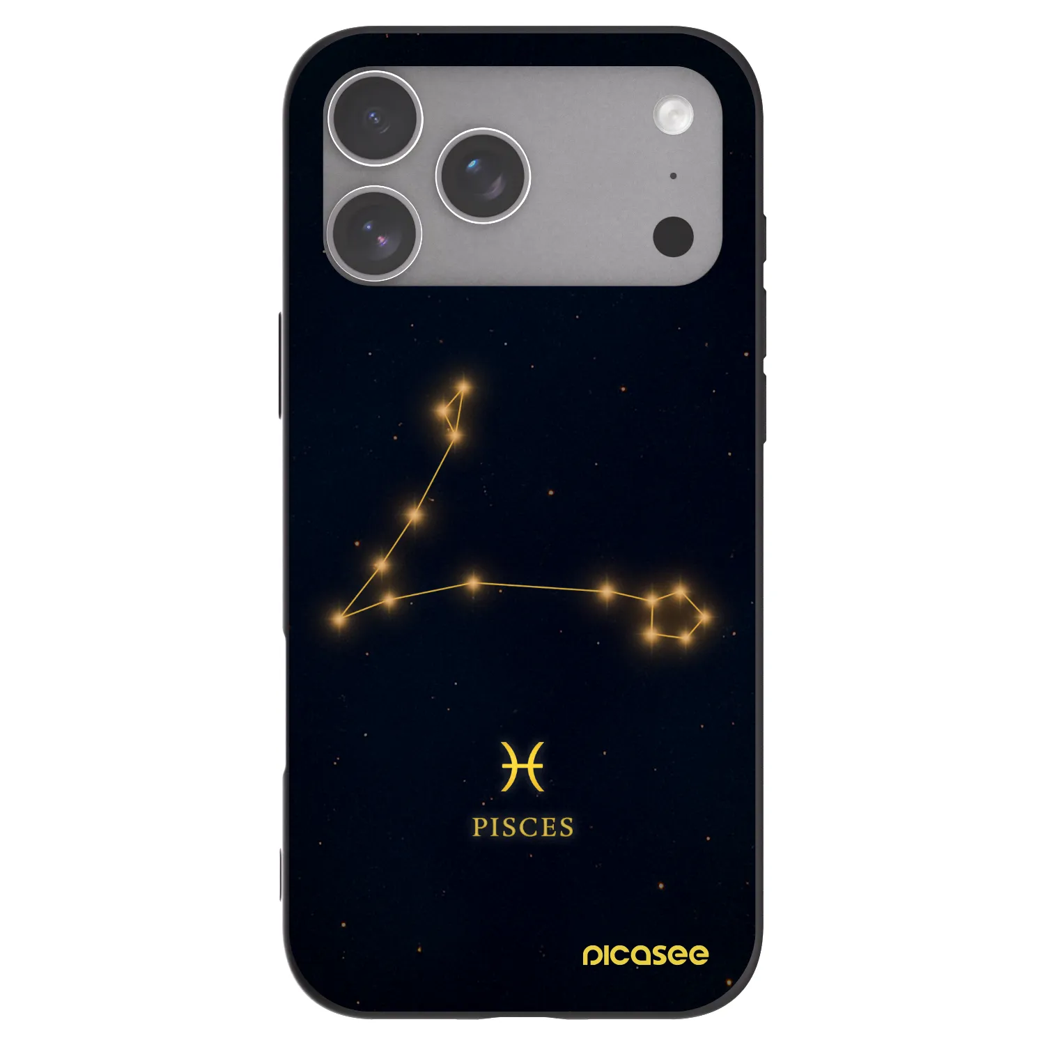 Picasee silikonowe czarne etui na Apple iPhone 18 Pro Max - PISCES