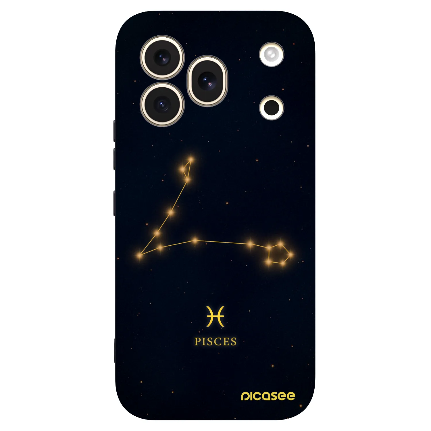 Picasee silikonowe czarne etui na Honor 600 Pro - PISCES