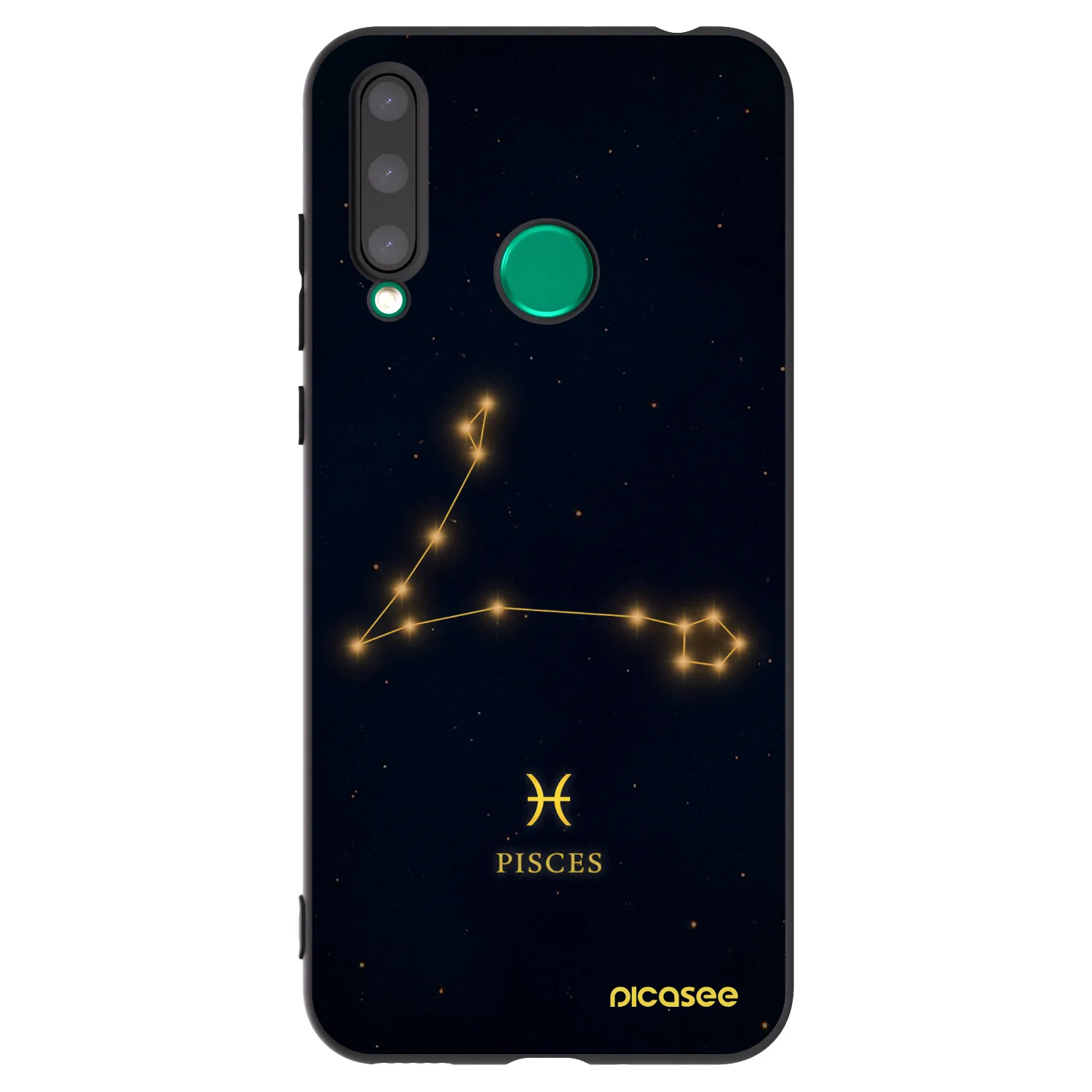 Picasee silikonowe czarne etui na Honor 20 Lite - PISCES