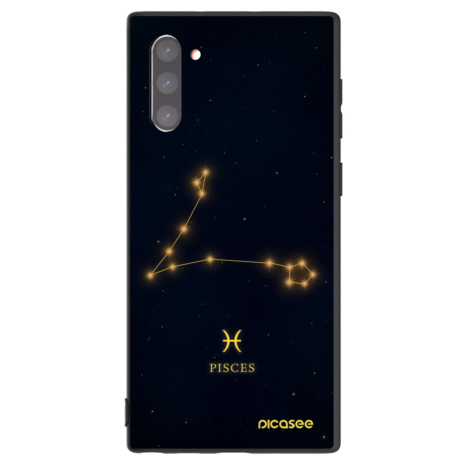 Picasee silikonowe czarne etui na Samsung Galaxy Note 10 N970F - PISCES