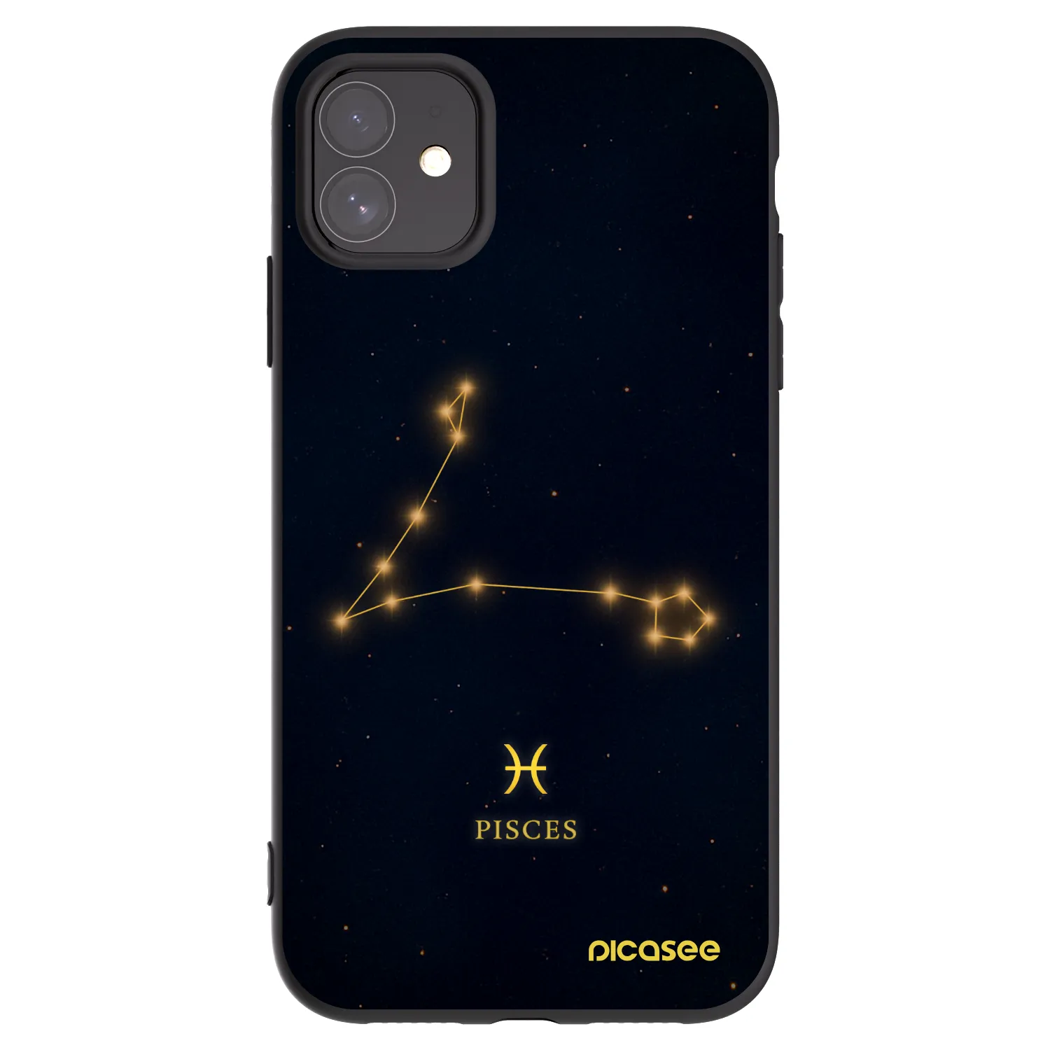 Picasee silikonowe czarne etui na Apple iPhone 11 - PISCES