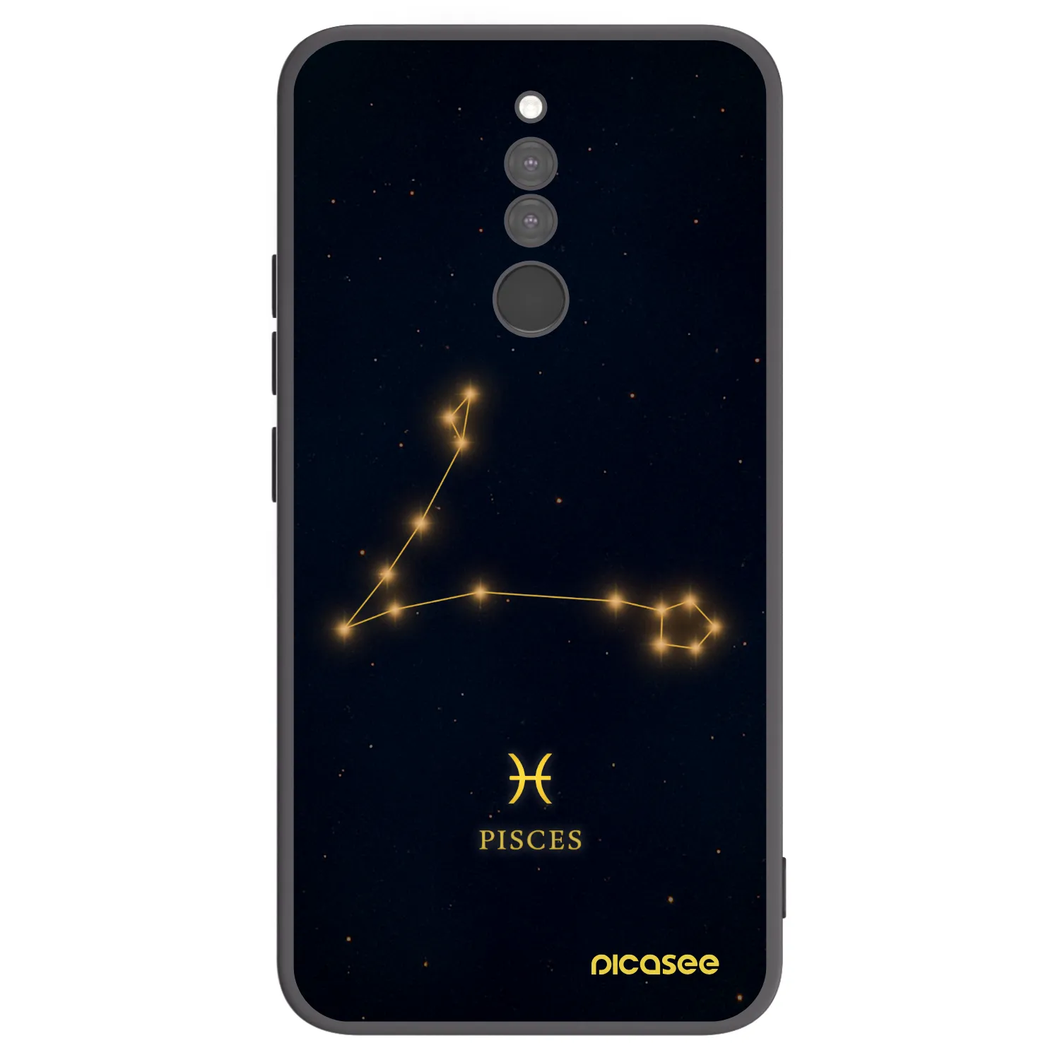 Picasee silikonowe czarne etui na Xiaomi Redmi 8 - PISCES