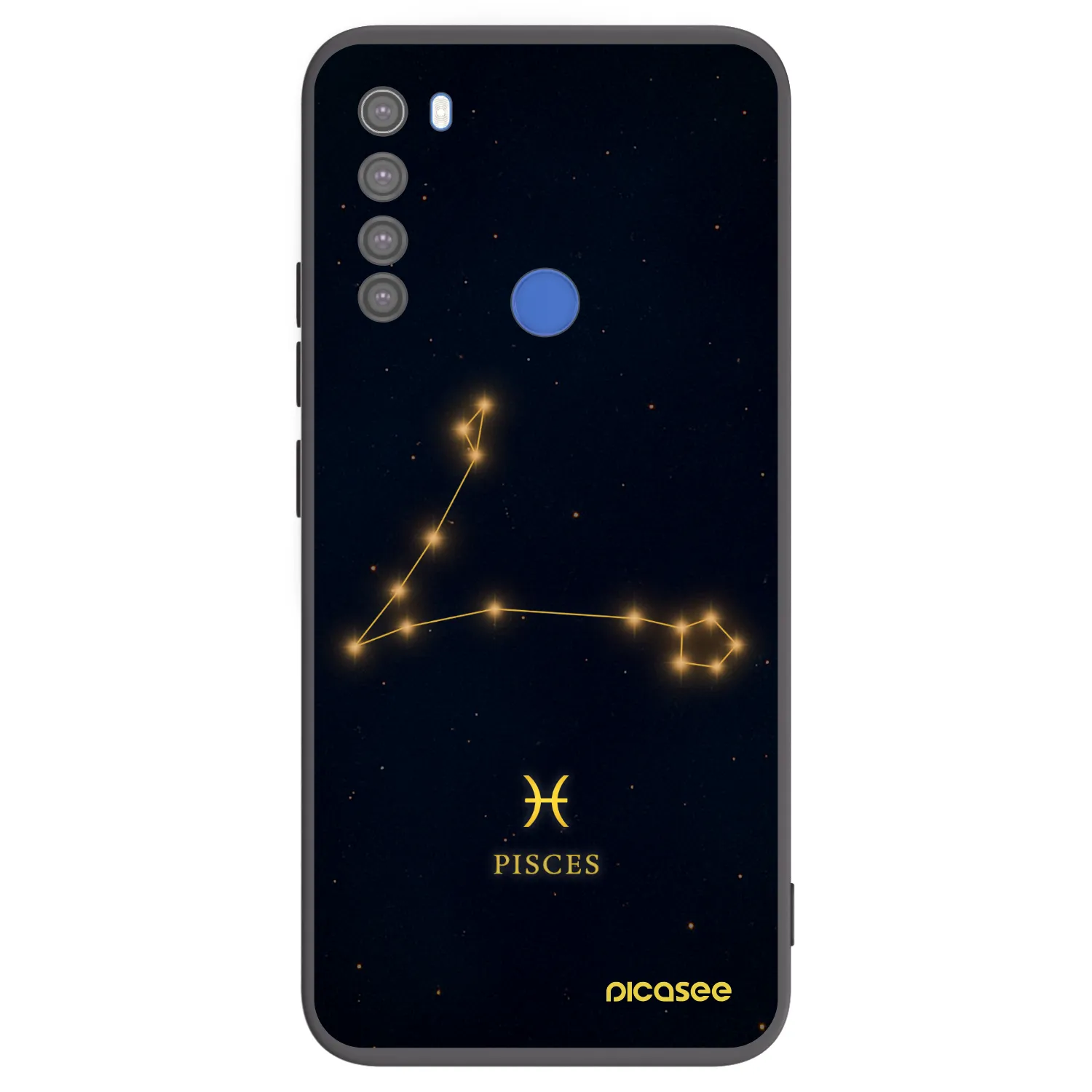 Picasee silikonowe czarne etui na Xiaomi Redmi Note 8T - PISCES