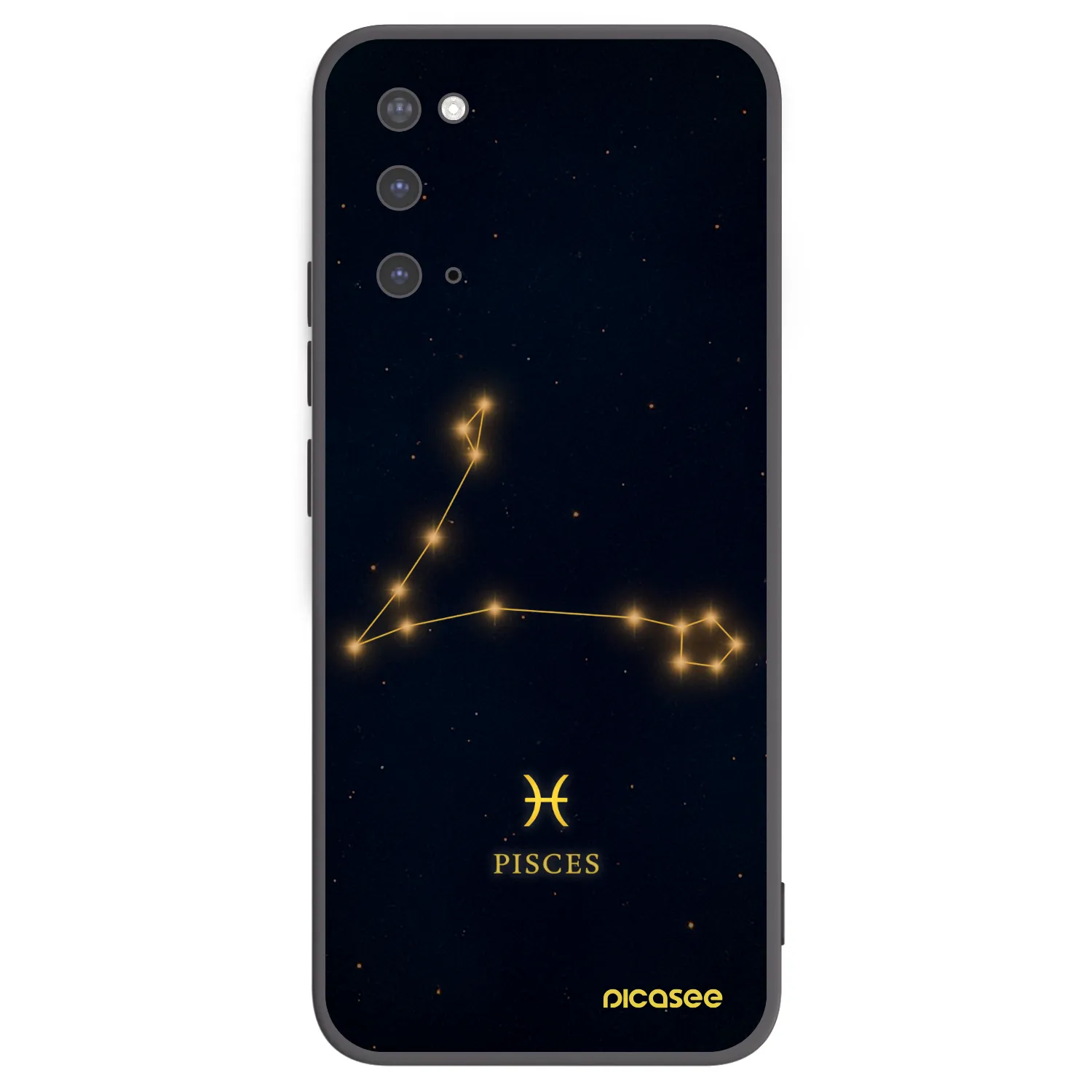 Picasee silikonowe czarne etui na Samsung Galaxy S20 G980F - PISCES