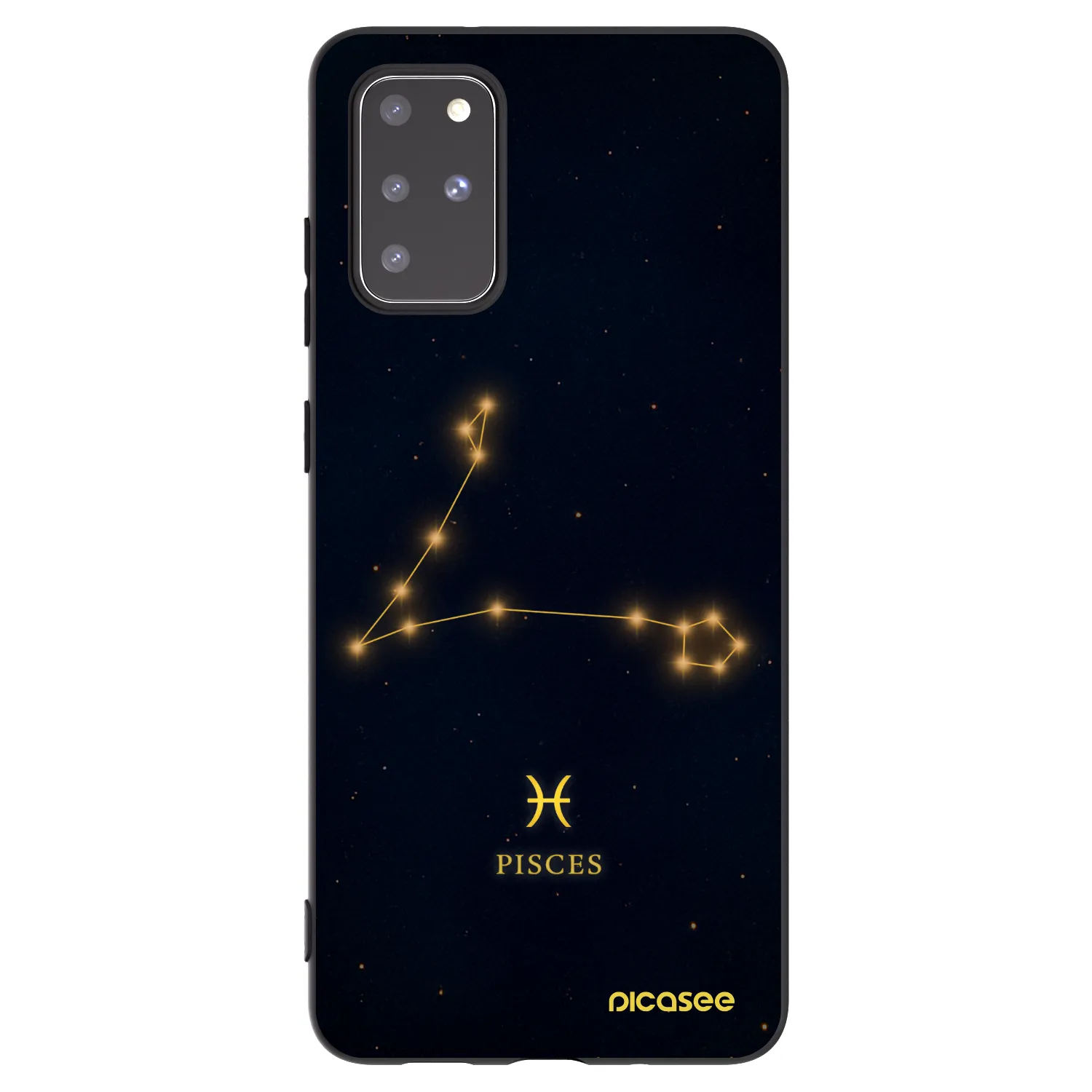 Picasee silikonowe czarne etui na Samsung Galaxy S20+ G985F - PISCES