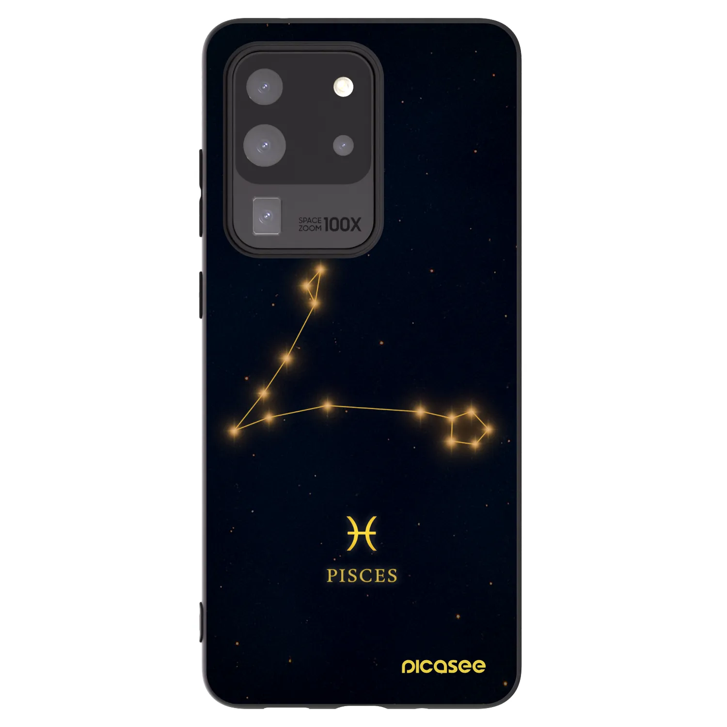 Picasee silikonowe czarne etui na Samsung Galaxy S20 Ultra 5G G988F - PISCES