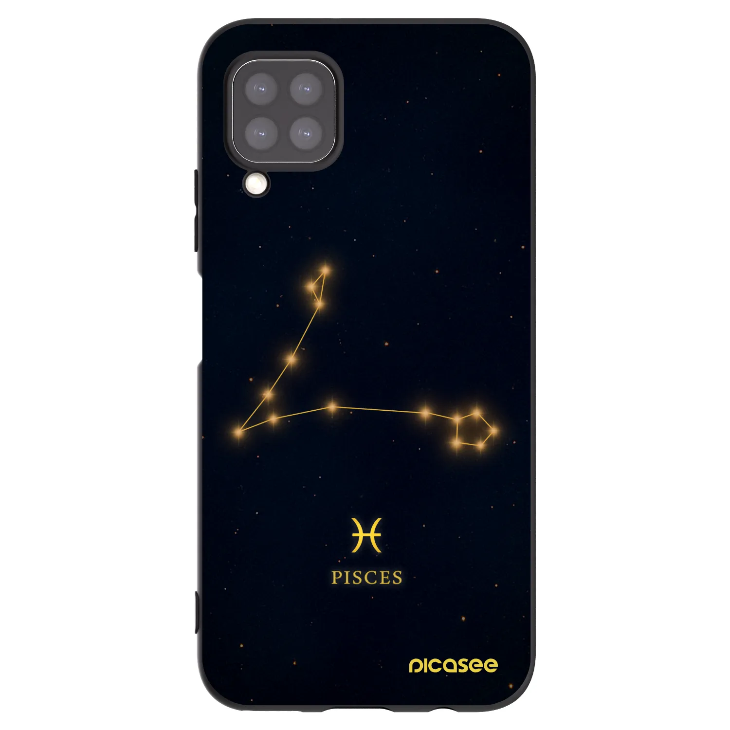 Picasee silikonowe czarne etui na Huawei P40 Lite - PISCES
