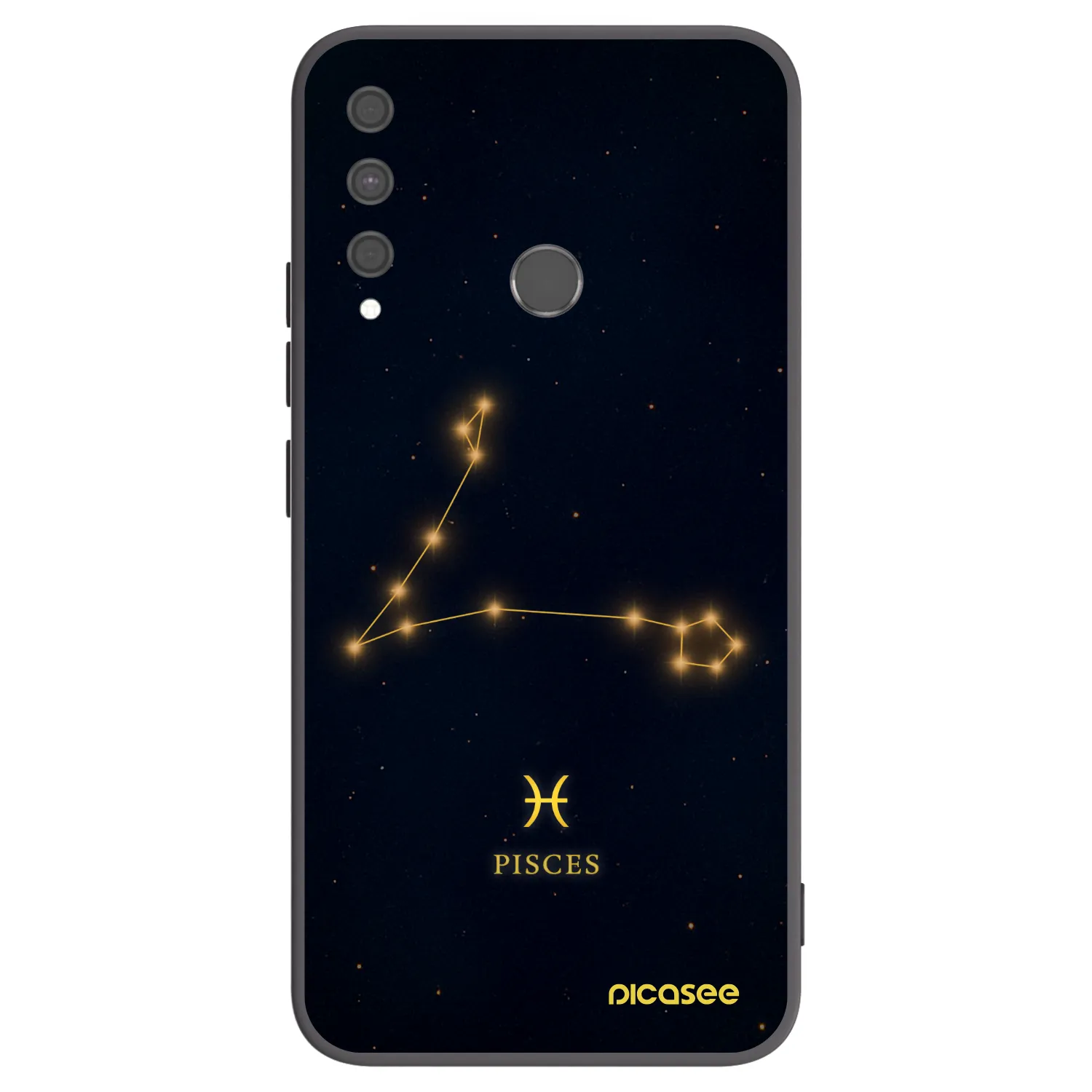 Picasee silikonowe czarne etui na Huawei P40 Lite E - PISCES