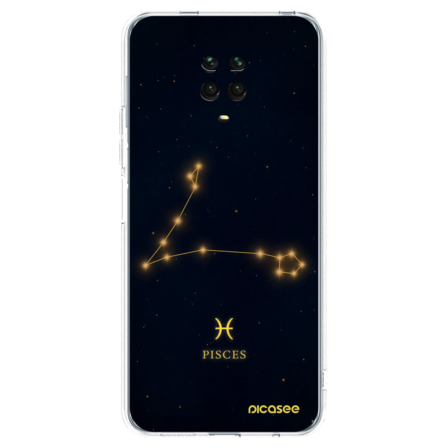 Picasee silikonowe przeźroczyste etui na Xiaomi Redmi Note 9 Pro - PISCES