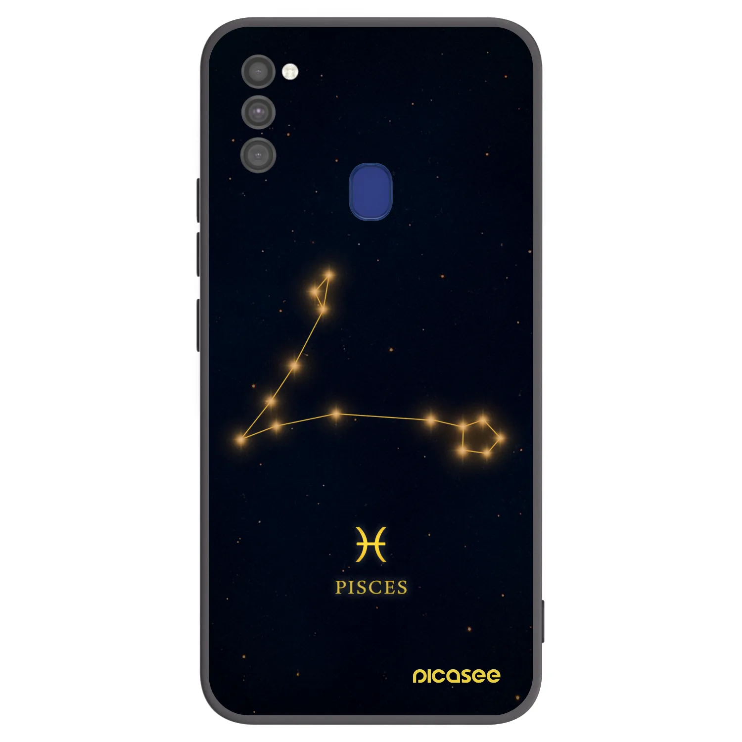 Picasee silikonowe czarne etui na Samsung Galaxy M21 M215F - PISCES