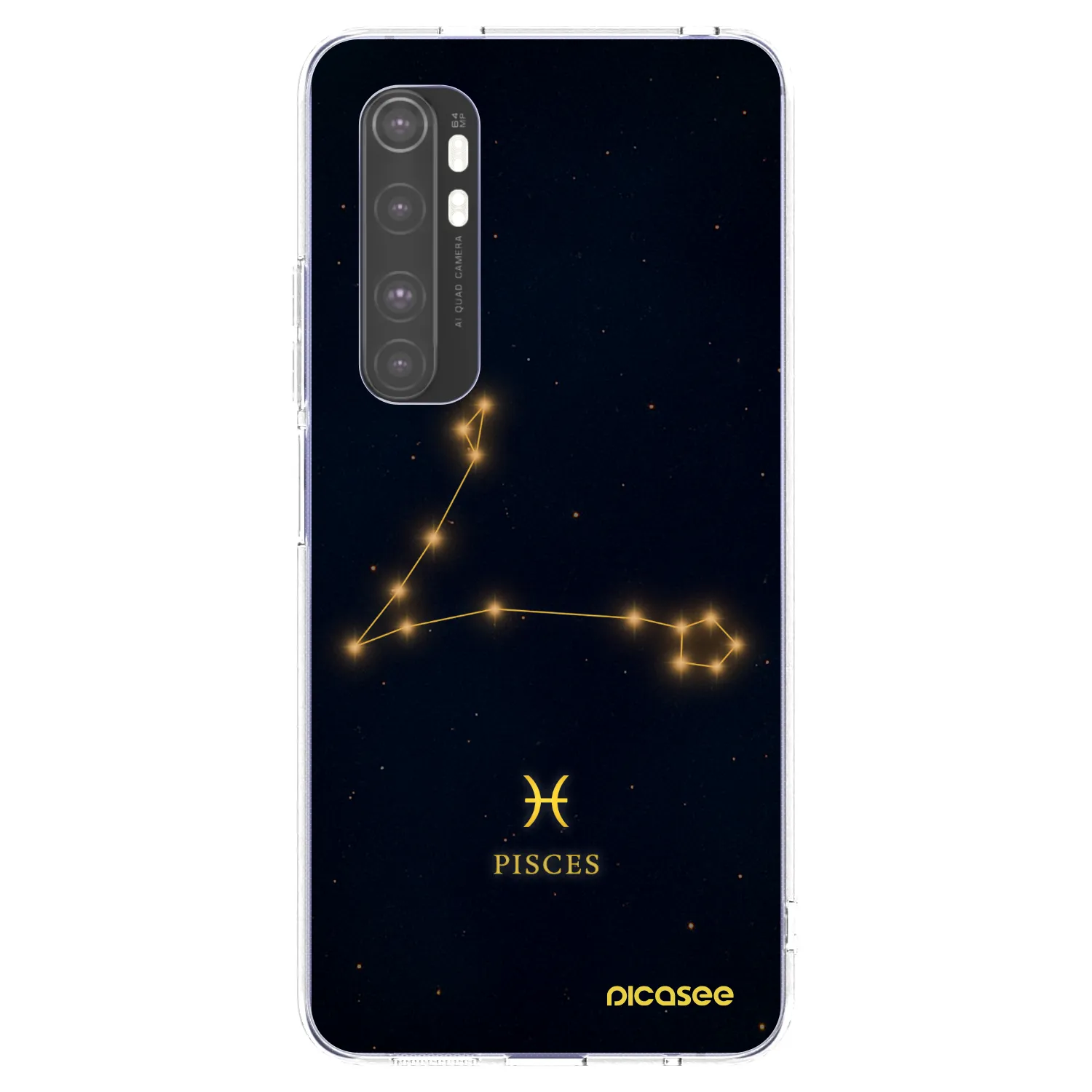 Picasee silikonowe przeźroczyste etui na Xiaomi Mi Note 10 Lite - PISCES