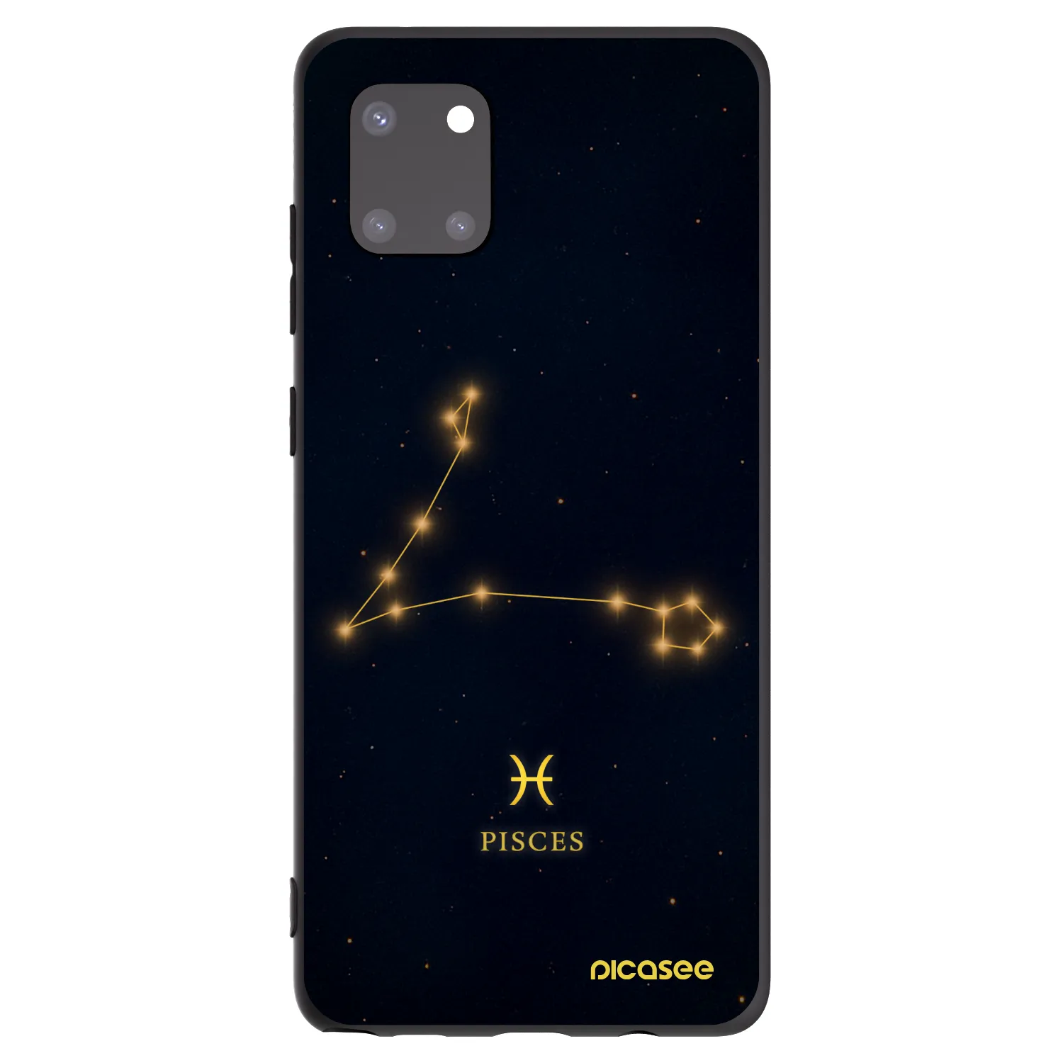 Picasee silikonowe czarne etui na Samsung Galaxy Note 10 Lite N770F - PISCES