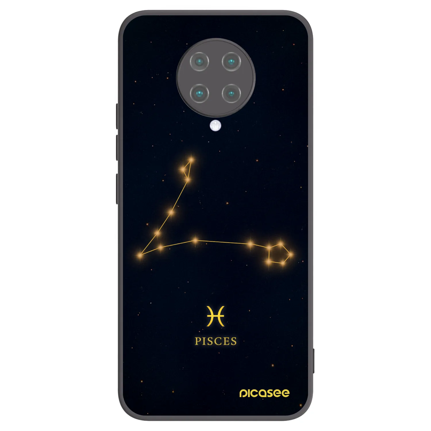 Picasee silikonowe czarne etui na Xiaomi Poco F2 Pro - PISCES