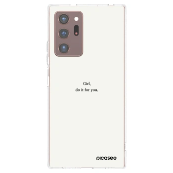 Picasee silikonowe przeźroczyste etui na Samsung Galaxy Note 20 Ultra - Girl, do it for you