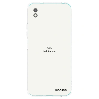 Picasee silikonowe czarne etui na Xiaomi Redmi 9A - Girl, do it for you