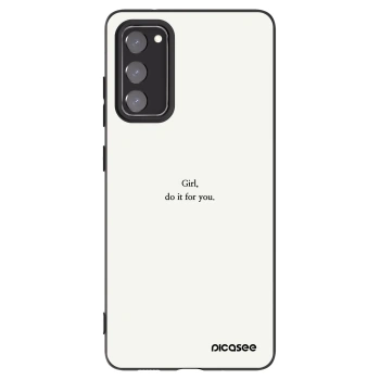 Picasee silikonowe czarne etui na Samsung Galaxy S20 FE - Girl, do it for you