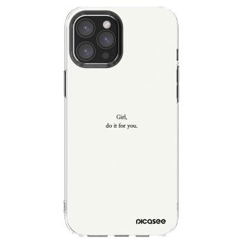 Picasee silikonowe przeźroczyste etui na Apple iPhone 12 Pro Max - Girl, do it for you