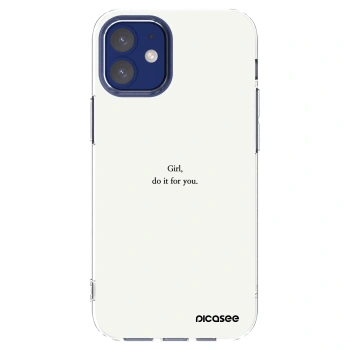 Picasee silikonowe przeźroczyste etui na Apple iPhone 12 mini - Girl, do it for you