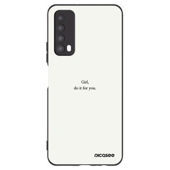Picasee silikonowe czarne etui na Huawei P Smart 2021 - Girl, do it for you