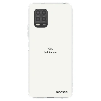 Picasee silikonowe przeźroczyste etui na Xiaomi Mi 10 Lite - Girl, do it for you