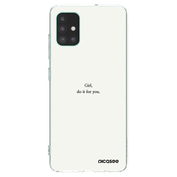 Picasee silikonowe przeźroczyste etui na Samsung Galaxy M51 M515F - Girl, do it for you