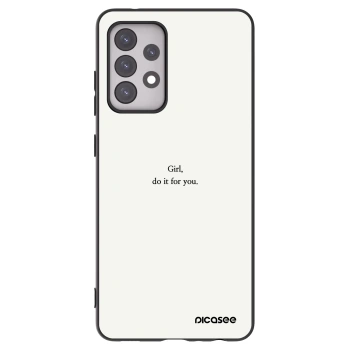Picasee silikonowe czarne etui na Samsung Galaxy A52 5G A525F - Girl, do it for you