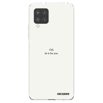 Picasee silikonowe przeźroczyste etui na Samsung Galaxy A42 A426B - Girl, do it for you