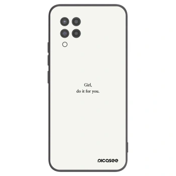 Picasee silikonowe czarne etui na Samsung Galaxy A42 A426B - Girl, do it for you