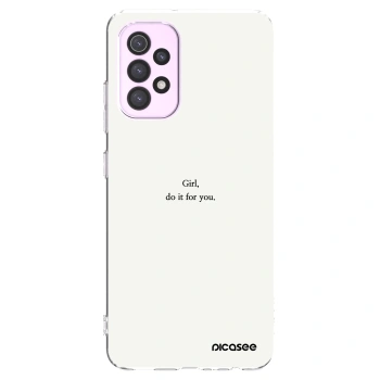 Picasee silikonowe przeźroczyste etui na Samsung Galaxy A32 5G A326B - Girl, do it for you