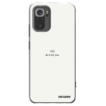 Picasee silikonowe przeźroczyste etui na Xiaomi Redmi Note 10S - Girl, do it for you