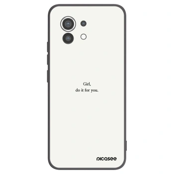 Picasee silikonowe czarne etui na Xiaomi Mi 11 - Girl, do it for you